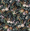 Seabrook Vintage Floral Onyx Wallpaper