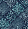Seabrook Seaweed Teal & Navy Blue Wallpaper