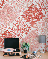 Seabrook Seaweed Red Wallpaper
