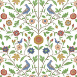 Seabrook Bird Toile White Wallpaper