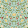 Seabrook Bird Toile Aquamarine Wallpaper