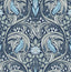 Seabrook Bird Ogee Navy & Sky Blue Wallpaper