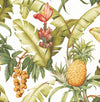 Seabrook Pineapple Floral Off-White Wallpaper