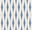 Seabrook Striped Ikat Navy Blue & Linen Wallpaper