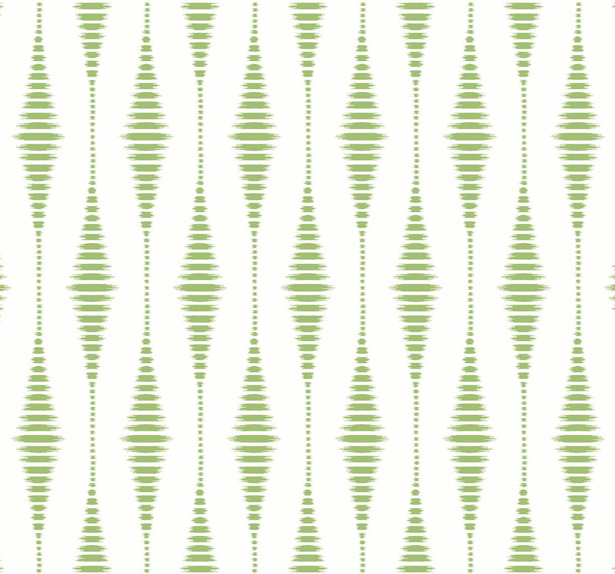 Seabrook Striped Ikat Macaw Green Wallpaper