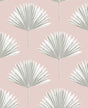 Seabrook Tropical Fan Palm Pink Mist Wallpaper