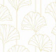 Seabrook Gingko Leaf Metallic Gold Wallpaper