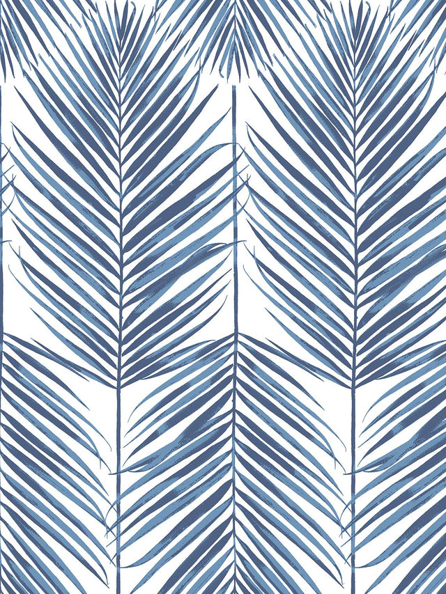 Seabrook Paradise Palms Coastal Blue Wallpaper