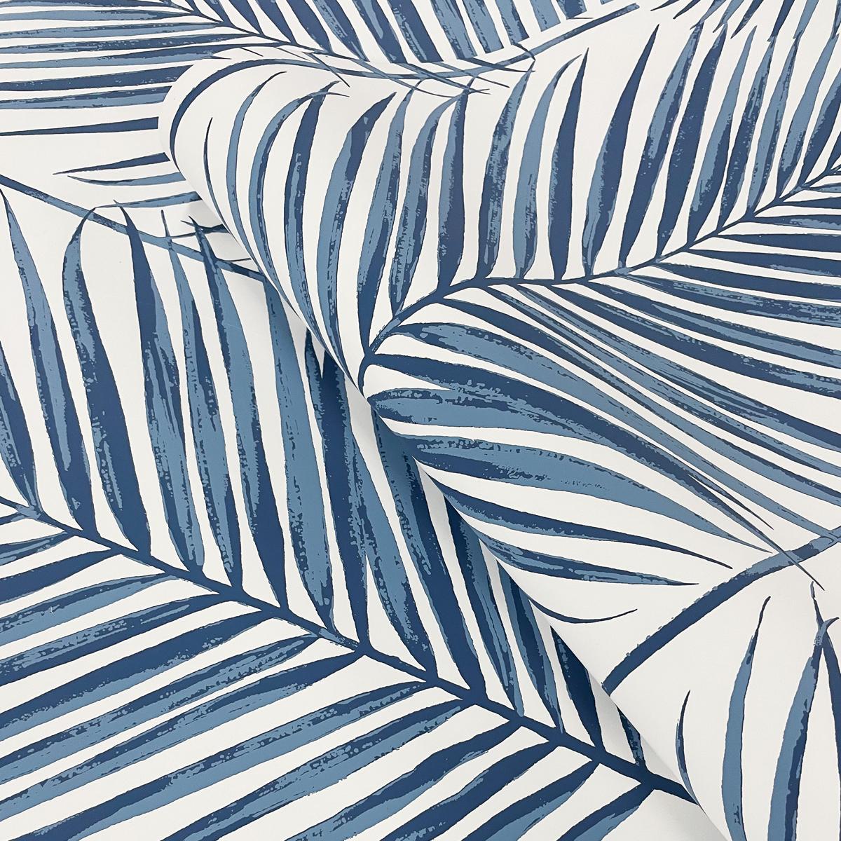 Seabrook Paradise Palms Blue Wallpaper