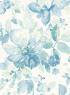 Seabrook Watercolor Flower Seaglass Wallpaper