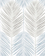 Seabrook Two Toned Palm Blue Mist & Daydream Grey Wallpaper