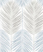 Seabrook Two Toned Palm Blue Mist & Daydream Grey Wallpaper