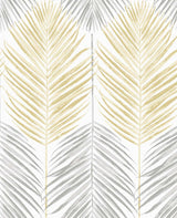 Seabrook Two Toned Palm Wheat & Daydream Grey Wallpaper