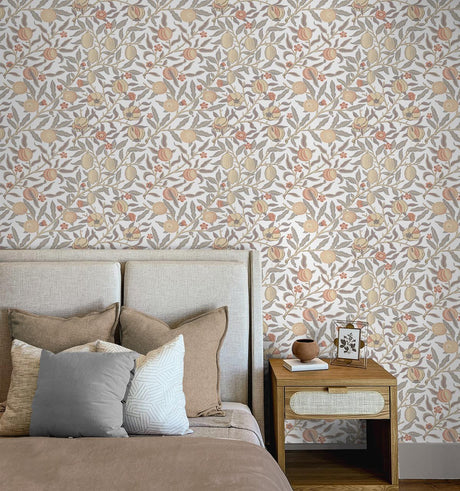 Seabrook Pomegranate Grey Wallpaper