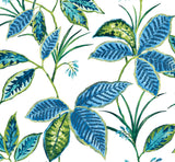 Seabrook Boho Leaf Trail Lagoon Wallpaper