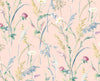 Seabrook Meadow Flowers Lightly Pink Wallpaper