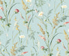 Seabrook Meadow Flowers Seabreeze Wallpaper