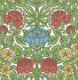 Seabrook Vintage Rose Pale Carmine & Blue Lake Wallpaper
