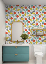 Seabrook Fruit Toss Multicolored Wallpaper