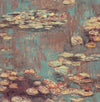 Seabrook Lily Pond Rust & Deep Sea Wallpaper