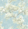 Seabrook Cherry Blossom Grove Blue Mist & Green Tea Wallpaper