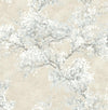 Seabrook Cherry Blossom Grove Parchment & Morning Fog Wallpaper