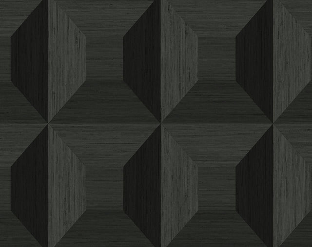 Seabrook Quadrant Geo Blacksmith Wallpaper