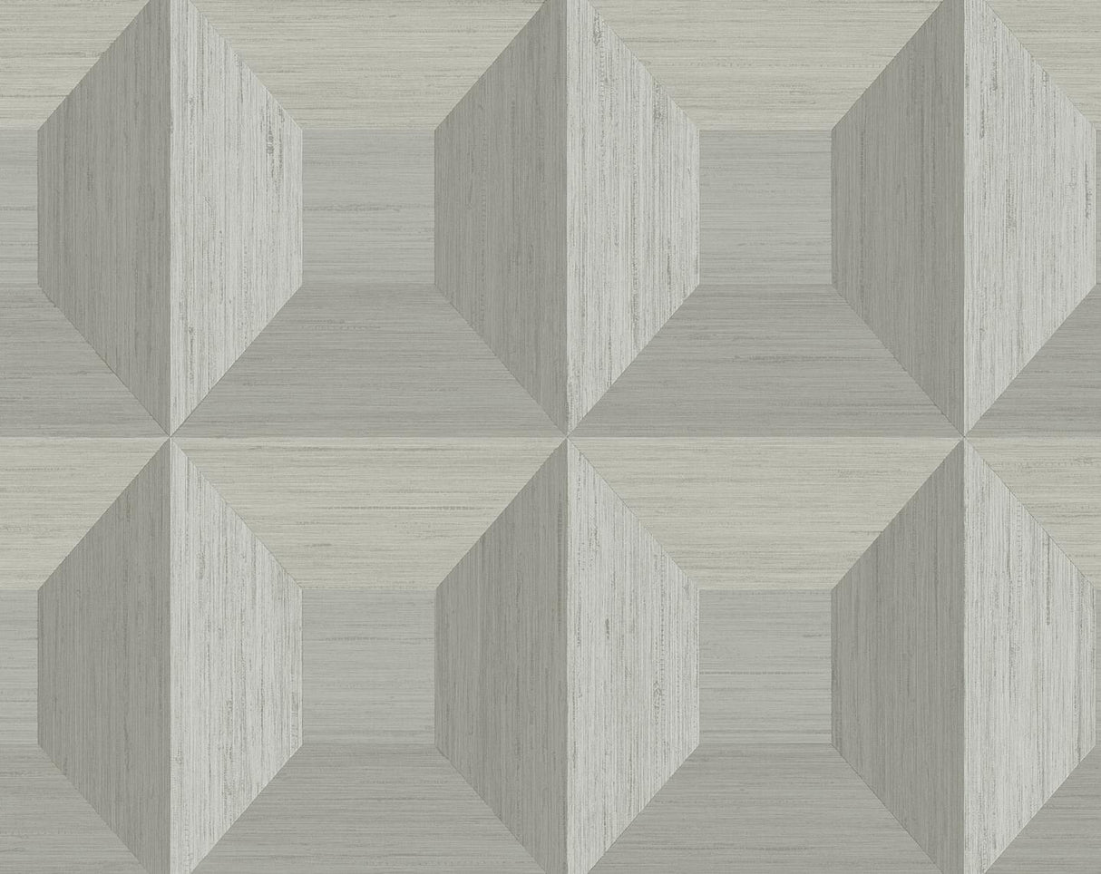 Seabrook Quadrant Geo Daydream Grey Wallpaper