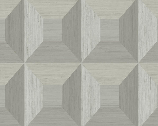 Seabrook Quadrant Geo Daydream Grey Wallpaper