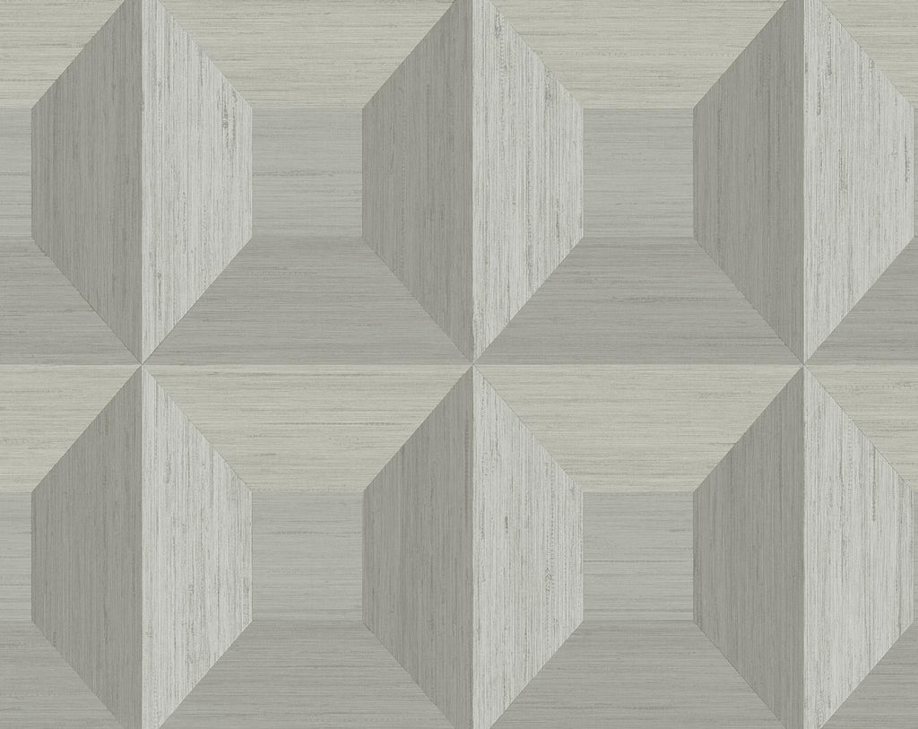 Seabrook Quadrant Geo Grey Wallpaper
