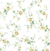 Seabrook Blossom Floral Trail Wheatfield & Sage Wallpaper