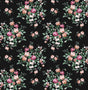 Seabrook Floral Bunches Ebony Wallpaper