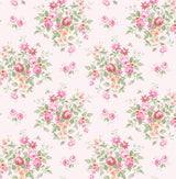 Seabrook Floral Bunches Posy Pink Wallpaper