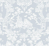 Seabrook Garden Chinoiserie Blue Dusk Wallpaper