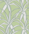 Seabrook Tossed Cradle Plant Spring Green Wallpaper