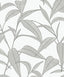 Seabrook Pinstripe Leaf Trail Greystone Wallpaper