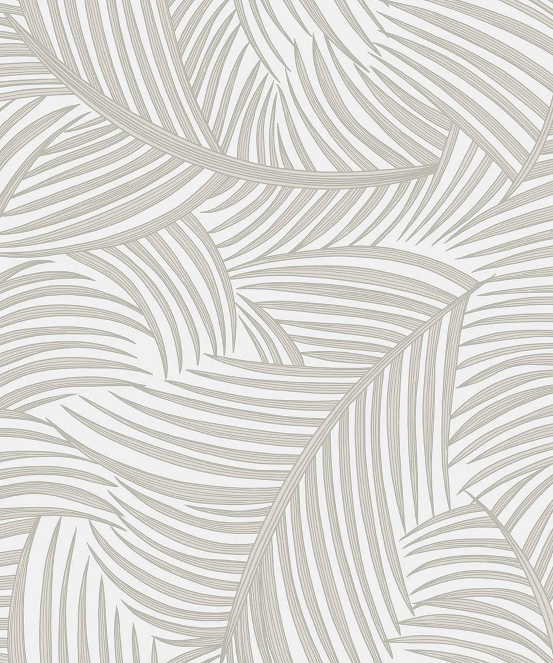Seabrook Tossed Palm Fronds Sea Salt Wallpaper