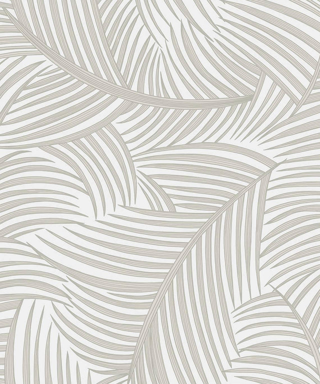 Seabrook Tossed Palm Fronds Sea Salt Wallpaper
