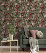 Seabrook Rose Garden Multicolor Wallpaper