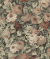 Seabrook Rose Garden Dusty Mauve & Ash Grey Wallpaper