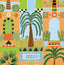 Seabrook Tropical Facade Orange Wallpaper