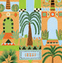 Seabrook Tropical Facade Orange Wallpaper