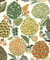 Seabrook Blooming Bulbs Melon & Spruce Wallpaper