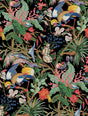 Seabrook Tropical Canopy Ebony Wallpaper