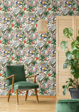 Seabrook Tropical Canopy Multicolor Wallpaper