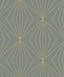 Seabrook Gem Geometric Grey & Metallic Gold Wallpaper