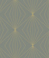 Seabrook Gem Geometric Grey & Metallic Gold Wallpaper