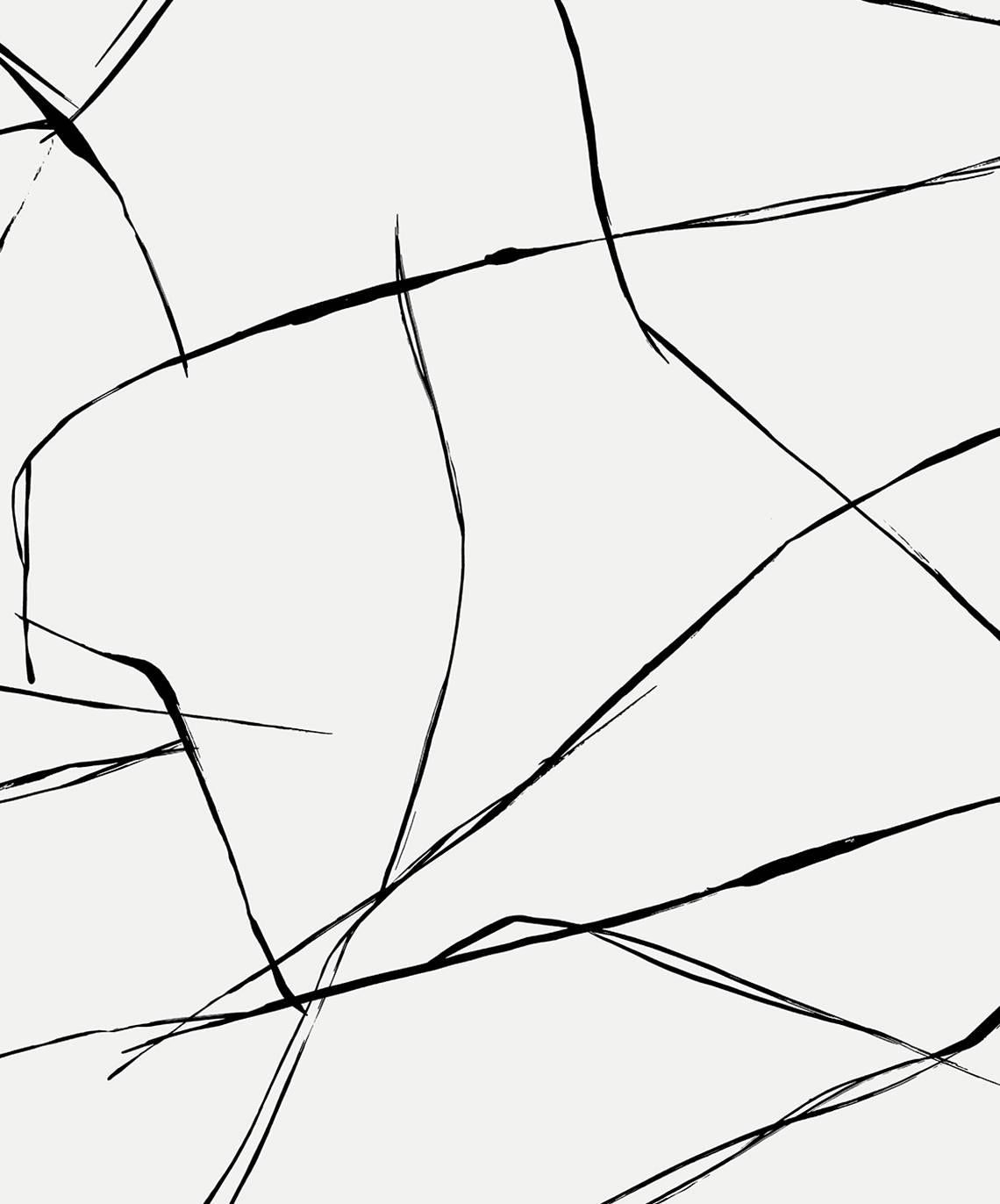 Seabrook Inkwork Abstract Ebony & Eggshell Wallpaper