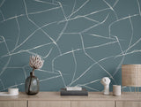 Seabrook Inkwork Abstract Blue Wallpaper