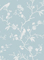 Seabrook Songbird Chinoiserie Blue Skies Wallpaper
